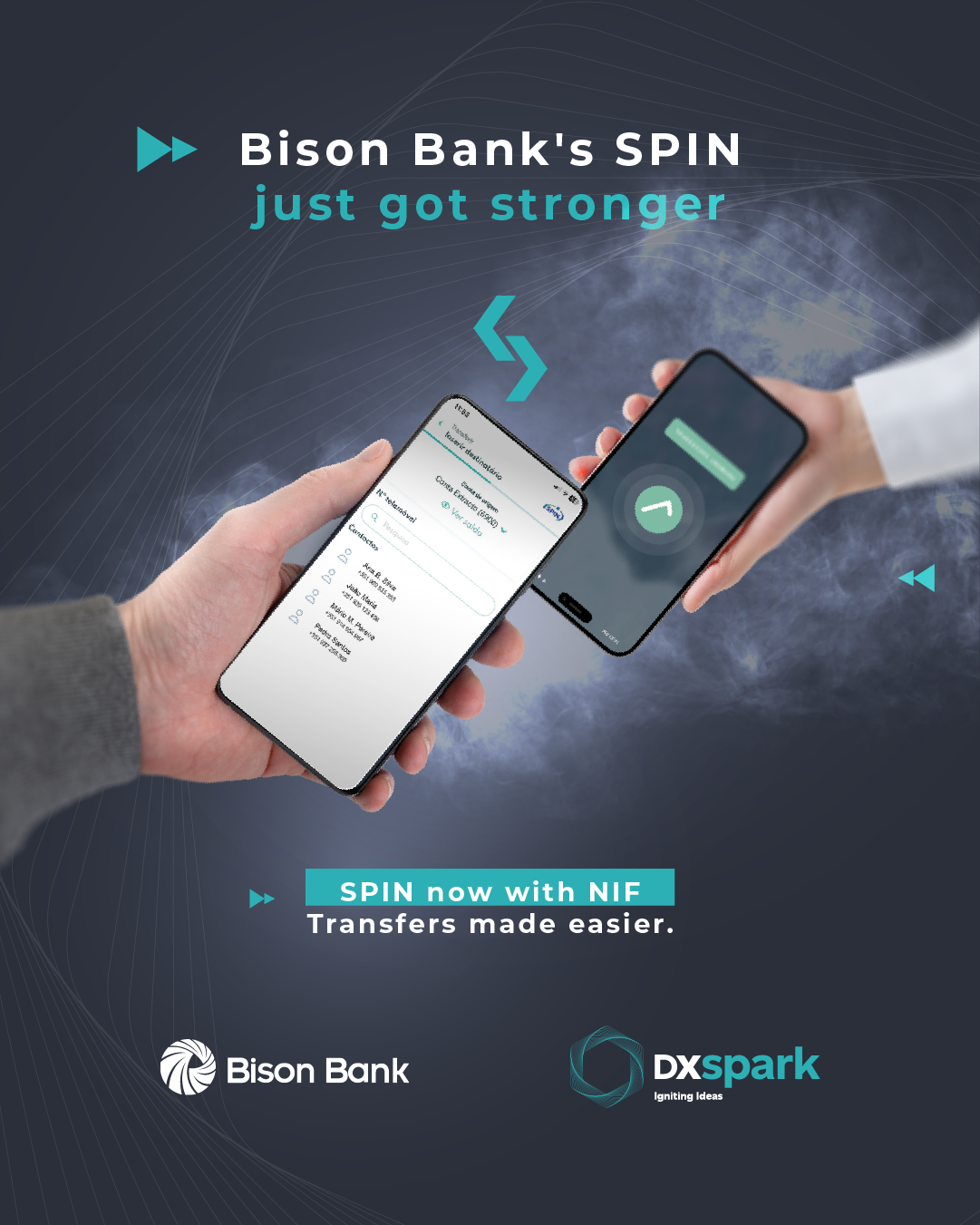 SPIN com NIF no Bison Bank · SPIN with NIF at Bison Bank – transferências mais fáceis